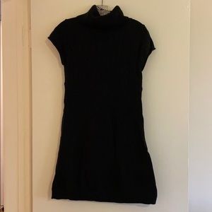 Black Knit Sweater-Dress